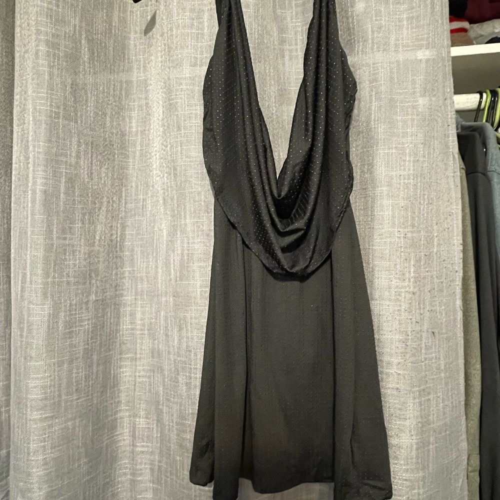 Elegant Black Halter Dress
